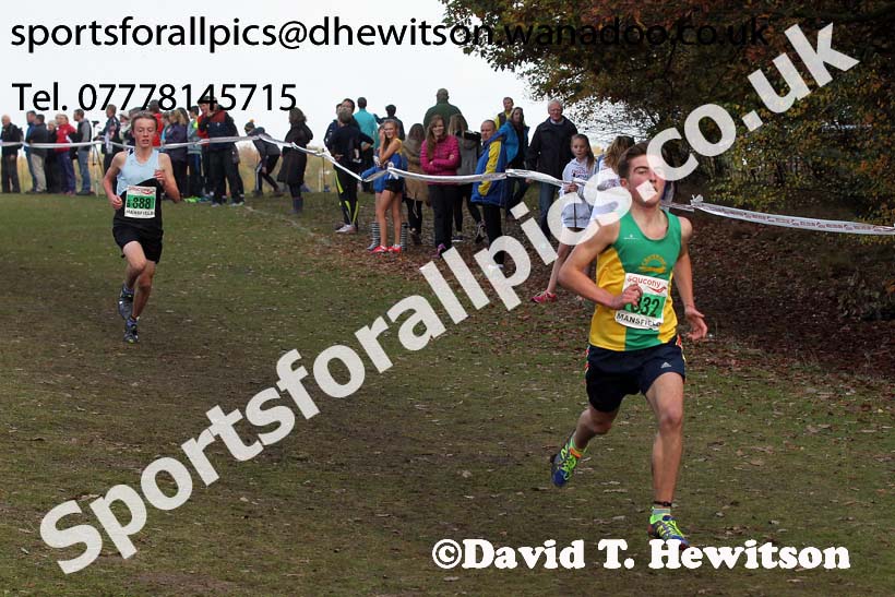 Boys under-15s, National Cross Country Relays, Berry Park, Mansfield. Photo: David T. Hewitson/Sports for All Pics